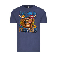 Vintage Denim just a little moody 4th of july long haired cow Vintage Tee - Jasminsmagicworld