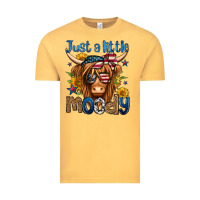 Vintage Mustard just a little moody 4th of july long haired cow Vintage Tee - Jasminsmagicworld