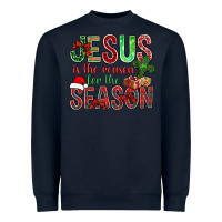 Navy jesus is the reason for the season christmas bbs Heavyweight Sweatshirt - BundleAndBundleShop