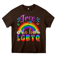 Chocolate Brown Western Free To Be Lgbtq Heavy Core Tee - BundleAndBundleShop