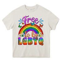 Cream Western Free To Be Lgbtq Heavy Core Tee - BundleAndBundleShop