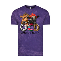 Cloud Purple OCD Obsessive Cow Disorder Vintage Tee - texasbilliewilder