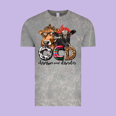 Ocd Obsessive Cow Disorder Vintage Tee Designed By Texasbilliewilder