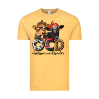 Vintage Mustard OCD Obsessive Cow Disorder Vintage Tee - texasbilliewilder