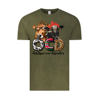 Vintage Olive OCD Obsessive Cow Disorder Vintage Tee - texasbilliewilder