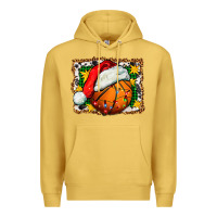 Antique Gold basketball christmas Premium Hoodie - FaDigitalArtStudio