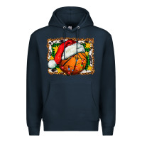 Navy basketball christmas Premium Hoodie - FaDigitalArtStudio
