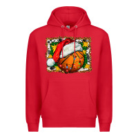 Red basketball christmas Premium Hoodie - FaDigitalArtStudio