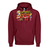 Burgundy The Boy Who Stole Christmas Zipper Hoodie - CowhideDigitalArt