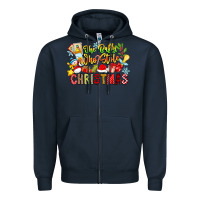 Navy The Boy Who Stole Christmas Zipper Hoodie - CowhideDigitalArt