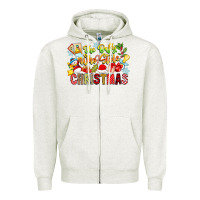 Oatmeal Heather The Boy Who Stole Christmas Zipper Hoodie - CowhideDigitalArt