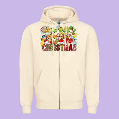 The Boy Who Stole Christmas Zipper Hoodie Designed By Cowhidedigitalart