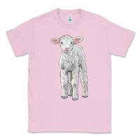 Bubblegum Pink merino wool baby sheep Classic Tee - LillyAllenDesigns