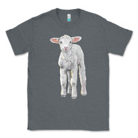 Charcoal Heather merino wool baby sheep Classic Tee - LillyAllenDesigns