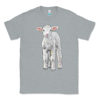 Heather Grey merino wool baby sheep Classic Tee - LillyAllenDesigns