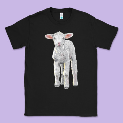 Merino Wool Baby Sheep Classic Tee Designed By Lillyallendesigns