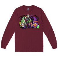 Burgundy halloween gnome Long Sleeve Tee - CowGirlArtShop