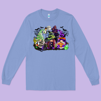 Halloween Gnome Long Sleeve Tee Designed By Cowgirlartshop