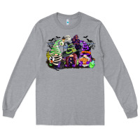 Heather Grey halloween gnome Long Sleeve Tee - CowGirlArtShop