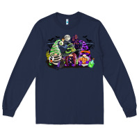 Navy halloween gnome Long Sleeve Tee - CowGirlArtShop