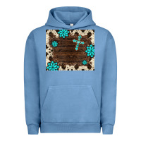 Pigment Pebble Blue gemstone cross mousepad Urban Hoodie - BarkalooDesign