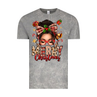 Cloud Rock merry christmas messy bun Vintage Tee - texasbilliewilder