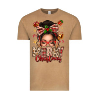 Vintage Camel merry christmas messy bun Vintage Tee - texasbilliewilder