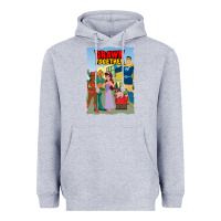 Heather Grey drawn together Heavyweight Hoodie - lanVoArt