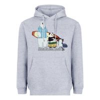 Heather Grey shirokuma cafe Heavyweight Hoodie - lanVoArt