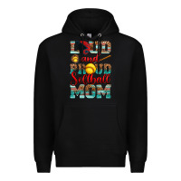 Black loud and proud softball mom Premium Hoodie - RanaPortraitStore