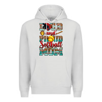 Dove Grey loud and proud softball mom Premium Hoodie - RanaPortraitStore