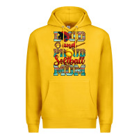 Lemon loud and proud softball mom Premium Hoodie - RanaPortraitStore