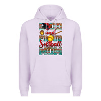 Lilac loud and proud softball mom Premium Hoodie - RanaPortraitStore