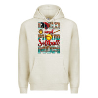 Oatmeal Heather loud and proud softball mom Premium Hoodie - RanaPortraitStore