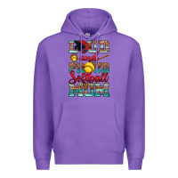 Purple loud and proud softball mom Premium Hoodie - RanaPortraitStore