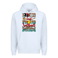 White loud and proud softball mom Premium Hoodie - RanaPortraitStore