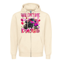 Sandshell Valentine Day Zipper Hoodie - CowhideDigitalArt