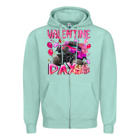 Seafoam Valentine Day Zipper Hoodie - CowhideDigitalArt