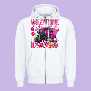 Valentine Day Zipper Hoodie Designed By Cowhidedigitalart