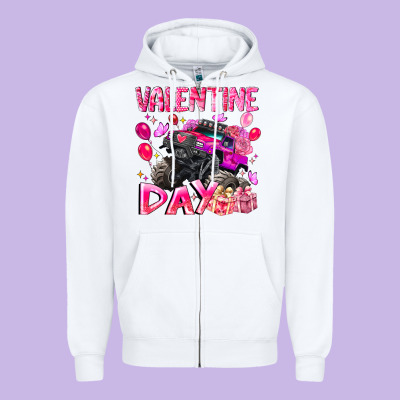 Valentine Day Zipper Hoodie Designed By Cowhidedigitalart