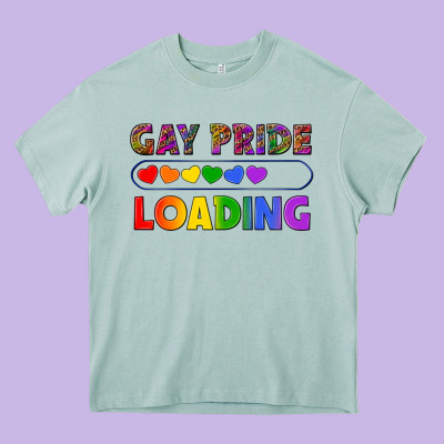 Western Gay Pride Loading Lgbtq+ Heavy Core Tee Designed By Bundleandbundleshop