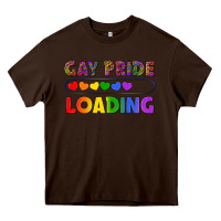 Chocolate Brown Western Gay Pride Loading LGBTQ+ Heavy Core Tee - BundleAndBundleShop
