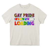 Cream Western Gay Pride Loading LGBTQ+ Heavy Core Tee - BundleAndBundleShop