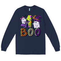 Navy my first boo Long Sleeve Tee - CowGirlArtShop