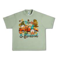 Oil Green Fall Thankful and blessed Urban Heavy Tee - NancyCooperArtShop