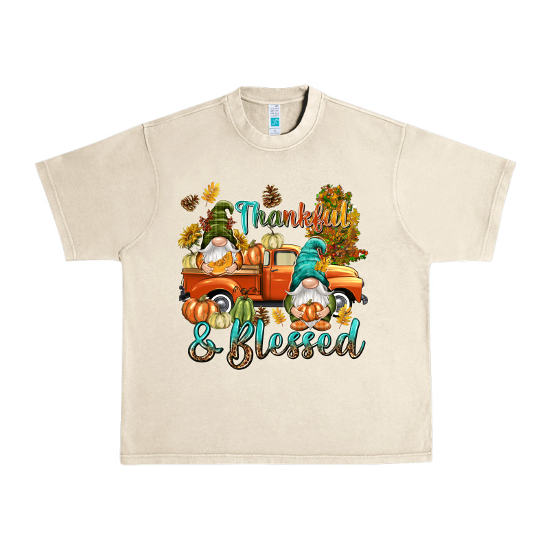 Fall Thankful And Blessed Urban Heavy Tee by NancyCooperArtShop | Teevron