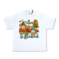 White Fall Thankful and blessed Urban Heavy Tee - NancyCooperArtShop