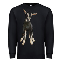 Black Hand Drawn Baby Alpine Goat Premium Sweatshirt - LillyAllenDesigns