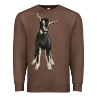 Chestnut Hand Drawn Baby Alpine Goat Premium Sweatshirt - LillyAllenDesigns