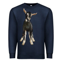 Navy Hand Drawn Baby Alpine Goat Premium Sweatshirt - LillyAllenDesigns